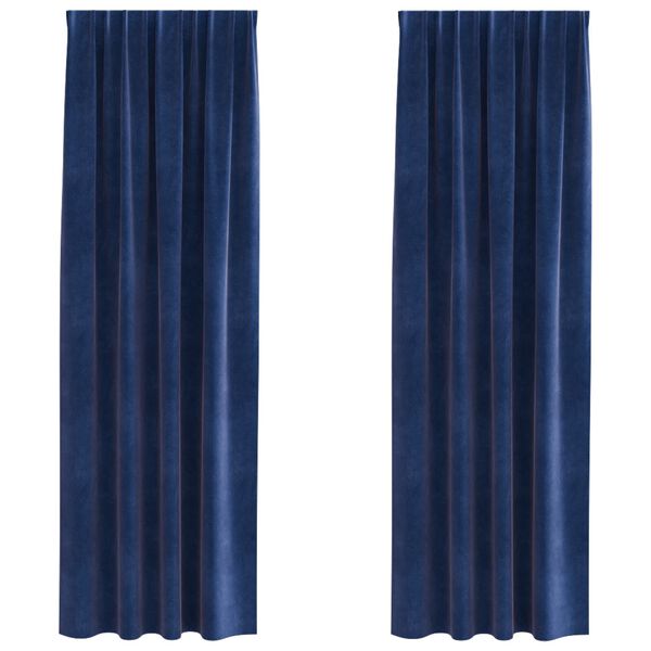 vidaXL Pimennysverhot 2 pcs Tumma Sininen 140 x 245 cm Sametti