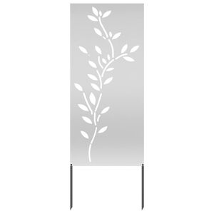 vidaXL Puutarhan yksityisyyden verho Kukallinen Hopea 50 x 140 cm