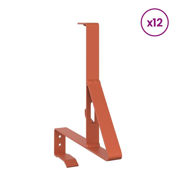 vidaXL Lumilukon tuki 12 pcs Punainen 29,5 x 3 x 34,5 cm Ter&auml;s