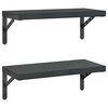 vidaXL Sein&auml;hyllyt 2 kpl 50x23,5 cm musta ruostumaton ter&auml;s