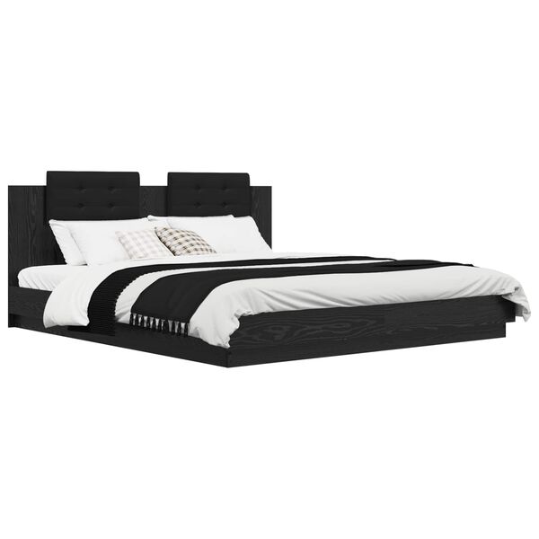 vidaXL S&auml;ngyn runko p&auml;&auml;dyll&auml; p&auml;&auml;tyll&auml; Musta tammi. 6FT Super King Size