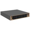 vidaXL Kelluvat sein&auml;hyllyt 2kpl korkeakiilto harmaa 23x23,5x3,8cm MDF