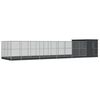 vidaXL Aviaario jatkeella hopea 1118x303x216 cm ter&auml;s