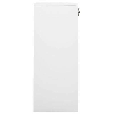 vidaXL Toimistokaappi valkoinen 90x40x102 cm teräs