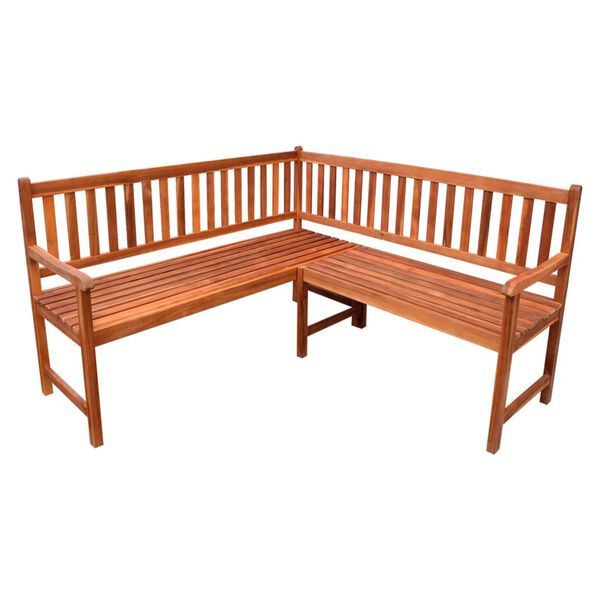 vidaXL Puutarhan kulmapenkki tyynyill&auml; 150 cm t&auml;ysi akasiapuu