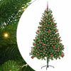 vidaXL Joulukuusi 300 LED-valoilla jalustalla Vihre&auml; 180 cm PE