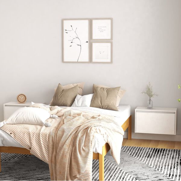 vidaXL Seinäkaapit 2 kpl valkoinen 60x30x35 cm täysi mänty