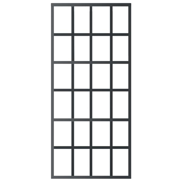 vidaXL Liukuovi asennustarvikkeilla ESG lasi ja alumiini 90x205 cm