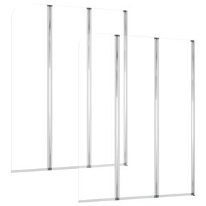 vidaXL Kylpyammeen sein&auml;t 2 kpl 104x130 cm karkaistu lasi l&auml;pin&auml;kyv&auml;