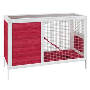 vidaXL Kaninkoppi punainen 103x44x69,5 cm t&auml;ysi m&auml;nty