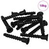 vidaXL Pistorasian korkea ruuvi 3072 kpl Musta 7 x 40 mm Rauta