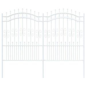 vidaXL Puutarha-aita Valkoinen 240 x 190 cm Jauhemaalattu teräs