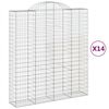 vidaXL Kaarevat kivikorit 14 kpl 200x50x220/240 cm galvanoitu rauta