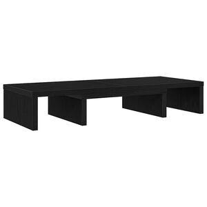 vidaXL N&auml;ytt&ouml;teline s&auml;&auml;dett&auml;v&auml; musta tammi 60x24x10,5 cm tekopuu