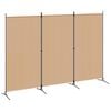 vidaXL 3-paneelinen huoneen jakaja Beige 260 x 180 cm Kangas