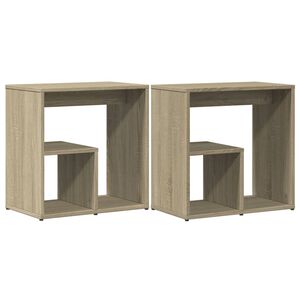 vidaXL Sivup&ouml;yd&auml;t 2 kpl Sonoma-tammi 50x30x50 cm tekninen puu