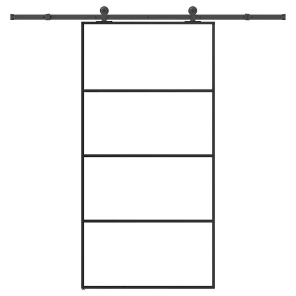 vidaXL Liukuovi asennustarvikkeilla 102,5x205 cm ESG lasi ja alumiini