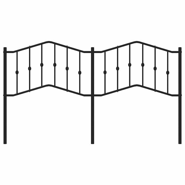 vidaXL Metallinen s&auml;ngynp&auml;&auml;ty musta 180 cm