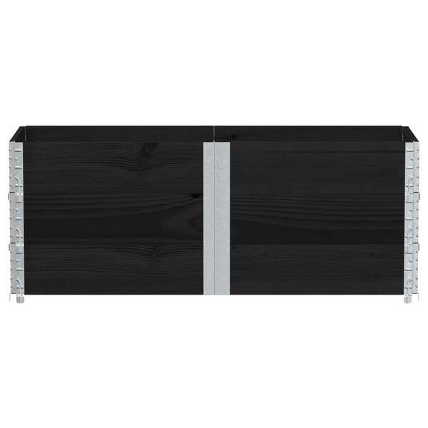 vidaXL Kukkalaatikko musta 150x50 cm t&auml;ysi m&auml;nty