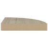 vidaXL Kelluvat kulmahyllyt 4 kpl tammi 25x25x3,8 cm MDF