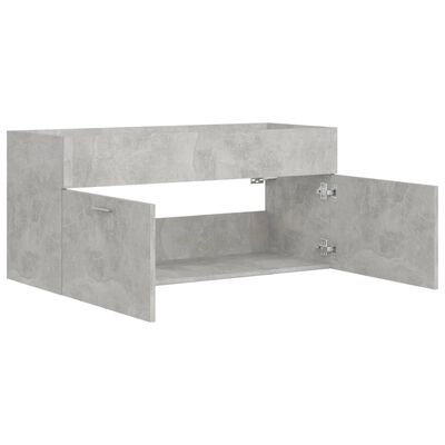 vidaXL Allaskaappi betoninharmaa 100x38,5x46 cm lastulevy