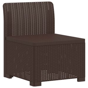 vidaXL 1-Hengen Puutarhasohva Rottinkilook PP Ruskea