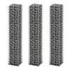 vidaXL Gabion-/kivikorisarja 3kpl galvanoitu vaijeri 25x25x150 cm