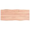 vidaXL P&ouml;yt&auml;levy ruskea 100x40x(2-4)cm k&auml;sitelty t&auml;ystammi el&auml;v&auml; reuna