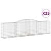 vidaXL Kaarevat kivikorit 25 kpl 400x50x100/120 cm galvanoitu rauta