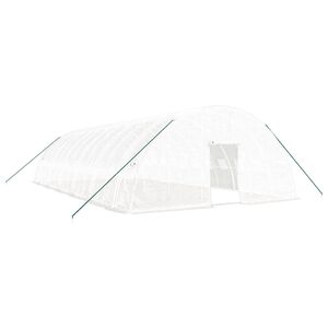 vidaXL Kasvihuone ter&auml;srungolla valkoinen 72 m&sup2; 12x6x2,85 m