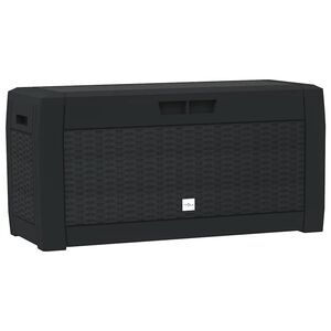 vidaXL Puutarhan varastoarkku antrasiitti 119x48x60 cm polypropeeni