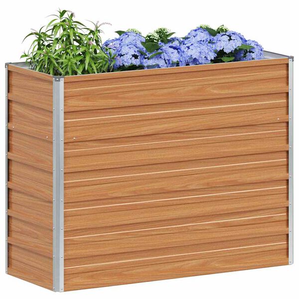 vidaXL Puutarhan Korotettu Kukkalaatikko Vaaleanruskea