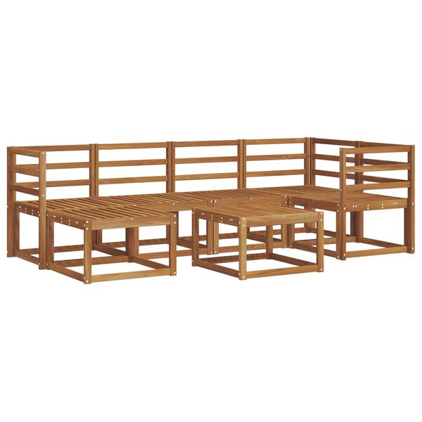 vidaXL Ulkosohvakokoelma 7 pcs Luonnollinen Tihe&auml; akasiapuu