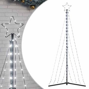 vidaXL LED joulukuusi 339 kylm&auml;n valkoista LED-valoa 182 cm