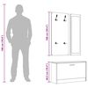 vidaXL 3-in-1 Kenk&auml;kaappisarja betoninharmaa tekninen puu