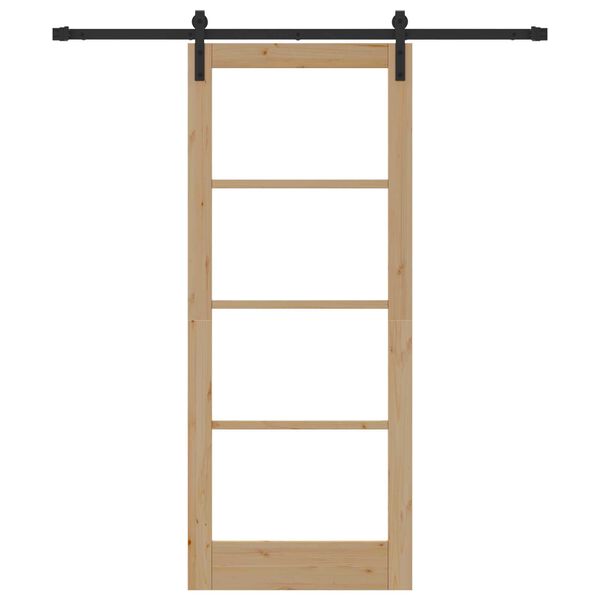 vidaXL Liukuovi ORKDAL Luonnollinen ja musta 83 x 202 cm