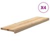 vidaXL Askelmat 4 kpl k&auml;sittelem&auml;t&ouml;n 100x30x2 cm t&auml;ysi tammi