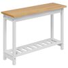 VidaXL Konsolip&ouml;yt&auml; EKAI valkoinen 112 x 35 x 76 cm T&auml;ysi m&auml;nty