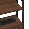 vidaXL Päätylevy hyllyllä päätyllä Ruskea tammi 150 cm Tekninen puu