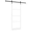 vidaXL Liukuovi 93 x 232 cm T&auml;ysi m&auml;nty ja lasi Valkoinen ja musta