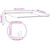 vidaXL Vetoutuva markiisi Antrasiitti 350 x 250 cm