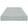 vidaXL Kelluva sein&auml;hylly betoninharmaa 60x23,5x3,8 cm MDF