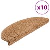 vidaXL Porrasmatot 10 kpl 65x21x4 cm Beige puolipyöreä suuri