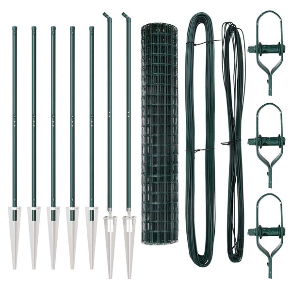 vidaXL Aita ja Tuki Vihre&auml; 1,6 x 10 m Ter&auml;s ja PVC