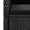vidaXL 11-osainen Ulkoruokailuryhm&auml; tyynyill&auml; musta polyrottinki
