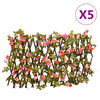 vidaXL S&auml;leikk&ouml; tekomuratti laajennettava 5 kpl tumma pinkki 180x20 cm