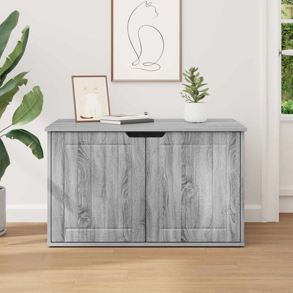 vidaXL Kissatalo Harmaa Sonoma 85 x 55 x 50,5 cm Tekninen puu