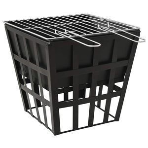 vidaXL 2-in-1 tulimalja/grilli 34x34x48 cm ter&auml;s