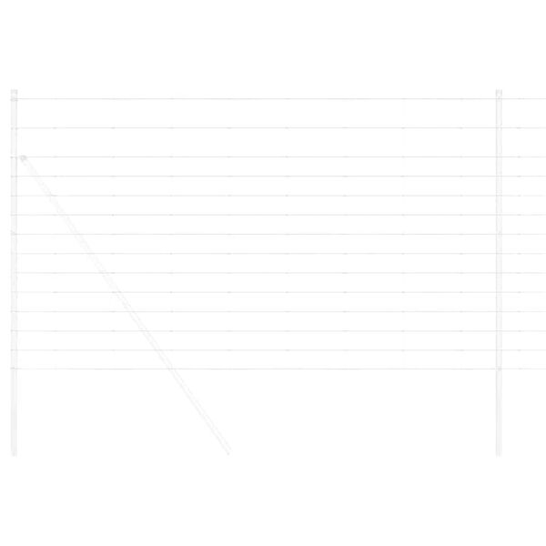 vidaXL Riista-aita Hopea 25 x 1.4 m Galvanoitu teräs