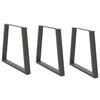 vidaXL Ruokap&ouml;yd&auml;n jalat V-muotoiset 3 kpl antrasiitti 70x(72-73,3) cm ter&auml;s